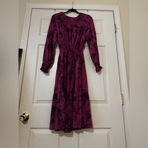 a new day Purple Maxi Dress with Asymmetrical Ruched Details